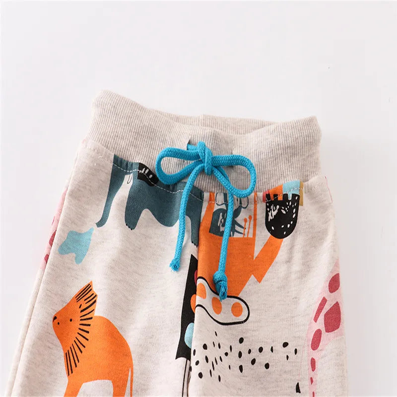 PANTALONES DE ALGODÓN UNISEX CON DIBUJOS ESTILO DEPORTIVO 4 A 6 AÑOS