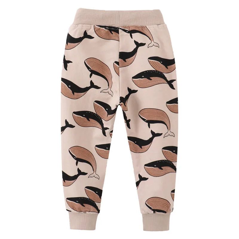 PANTALONES DE ALGODÓN CON DIBUJOS PARA NIÑO ESTILO DEPORTIVO 1 A 7 AÑOS