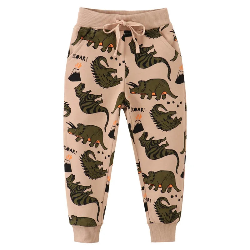 PANTALONES DE ALGODÓN CON DIBUJOS PARA NIÑO ESTILO DEPORTIVO 1 A 7 AÑOS