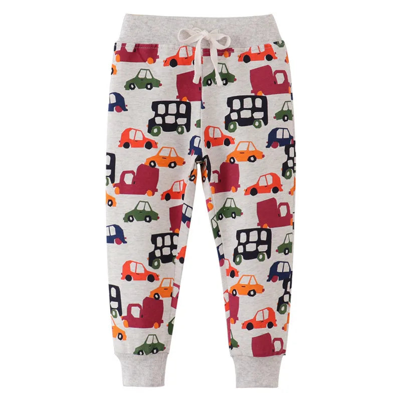 PANTALONES DE ALGODÓN UNISEX CON DIBUJOS ESTILO DEPORTIVO 4 A 6 AÑOS