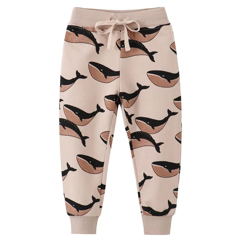 PANTALONES DE ALGODÓN CON DIBUJOS PARA NIÑO ESTILO DEPORTIVO 1 A 7 AÑOS