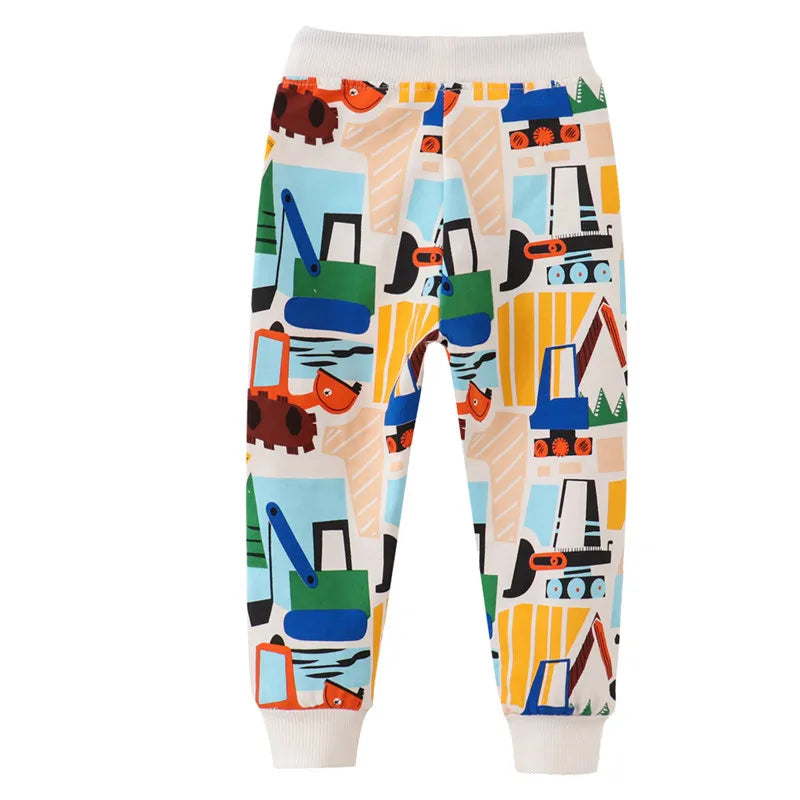 PANTALONES DE ALGODÓN UNISEX CON DIBUJOS ESTILO DEPORTIVO 4 A 6 AÑOS