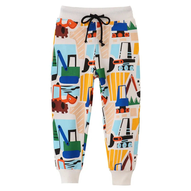 PANTALONES DE ALGODÓN UNISEX CON DIBUJOS ESTILO DEPORTIVO 4 A 6 AÑOS