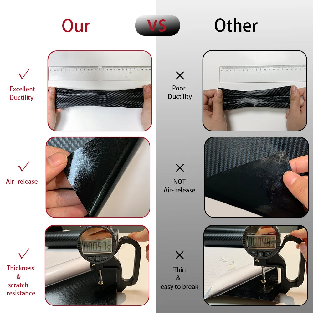 Pegatina de coche 3D 4D 5D 6D 9D vinilo de fibra de carbono protección autoadhesiva pegatina impermeable para accesorios de personalización de automóviles de motocicletas
