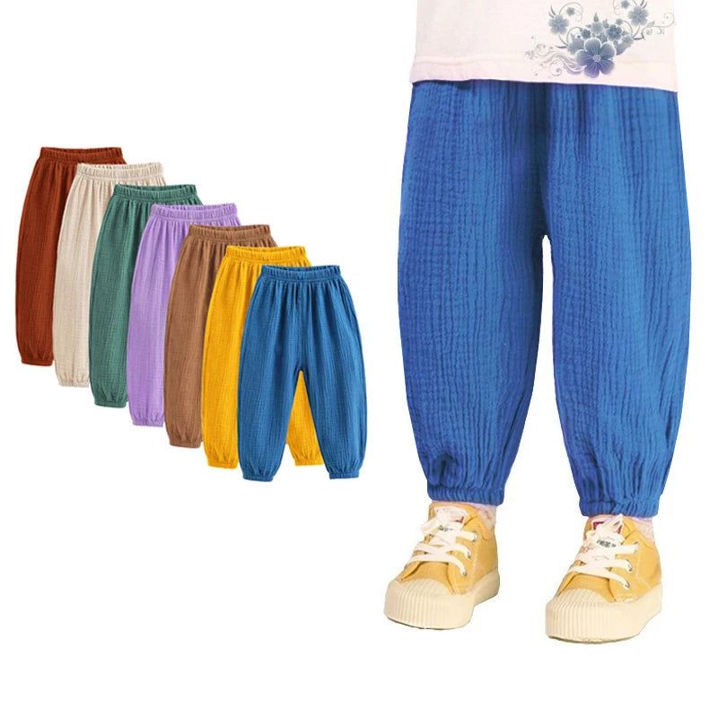 PANTALONES HAREM DE ALGODÓN UNISEX PARA BEBÉS 2 A 9 AÑOS