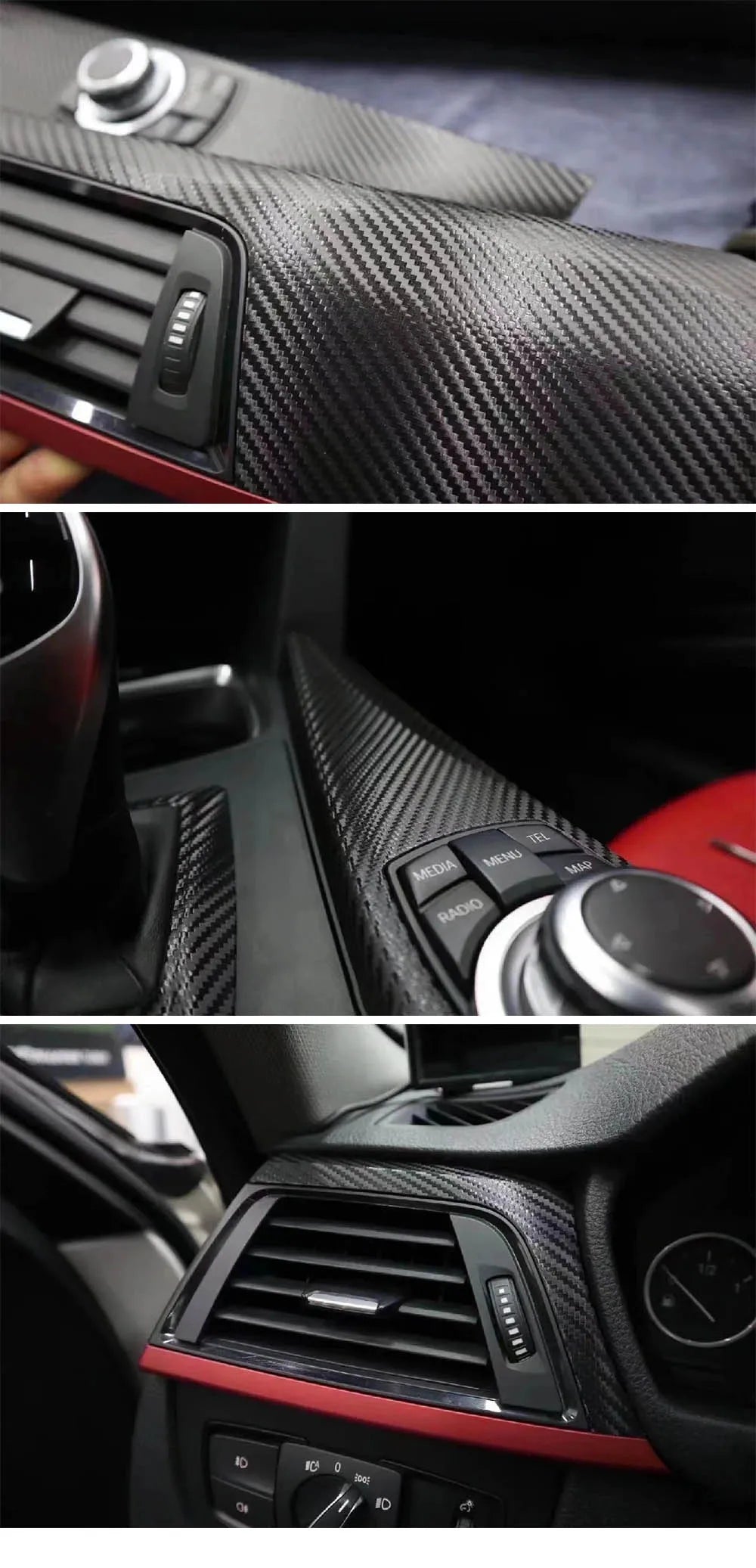 Pegatina de coche 3D 4D 5D 6D 9D vinilo de fibra de carbono protección autoadhesiva pegatina impermeable para accesorios de personalización de automóviles de motocicletas