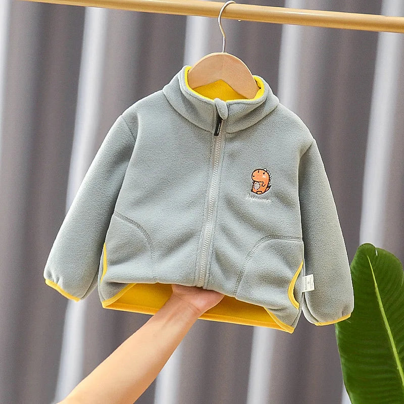 CHAQUETA GRUESA DE CORDUROY CON CIERRE PARA NIÑOS 3 A 6 AÑOS
