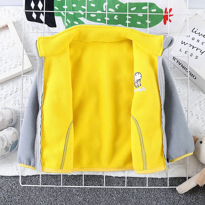 CHAQUETA GRUESA DE CORDUROY CON CIERRE PARA NIÑOS 3 A 6 AÑOS