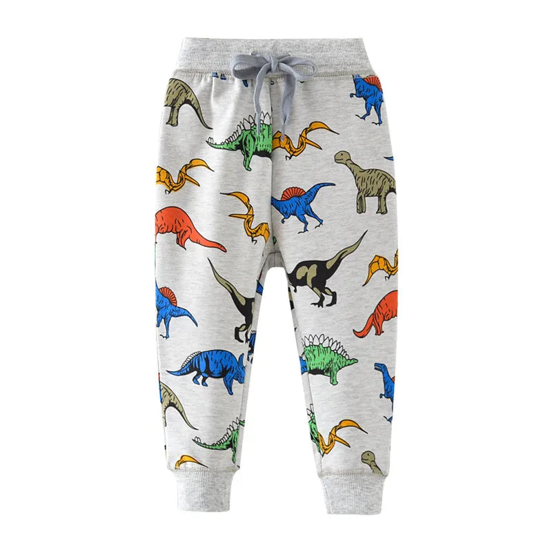 PANTALONES DE ALGODÓN CON DIBUJOS PARA NIÑO ESTILO DEPORTIVO 1 A 7 AÑOS