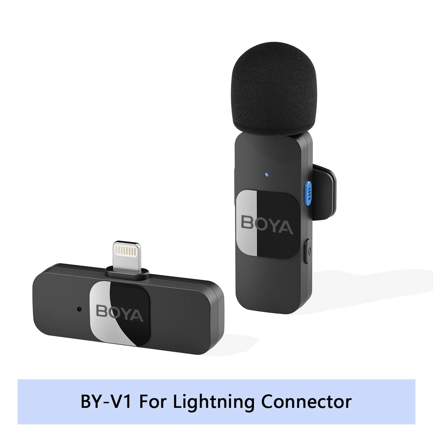 BOYA BY-V Mini micrófono Lavalier inalámbrico profesional para iPhone iPad Android transmisión en vivo grabación de juegos entrevista Vlog
