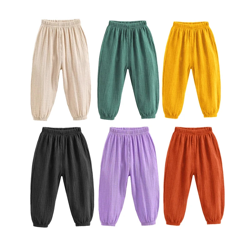 PANTALONES HAREM DE ALGODÓN UNISEX PARA BEBÉS 2 A 9 AÑOS
