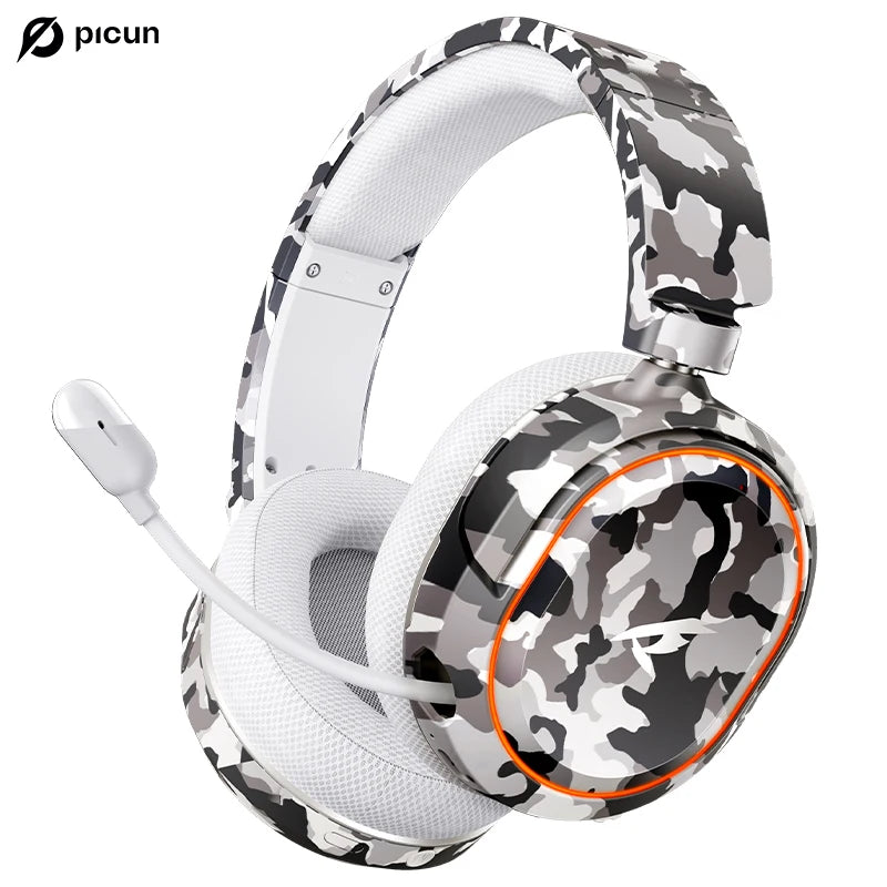 Picun G2 2,4G auriculares inalámbricos para juegos auriculares Bluetooth 5ms baja latencia 7,1 micrófono envolvente ENC para PC PS4 PS5 interruptor de teléfono