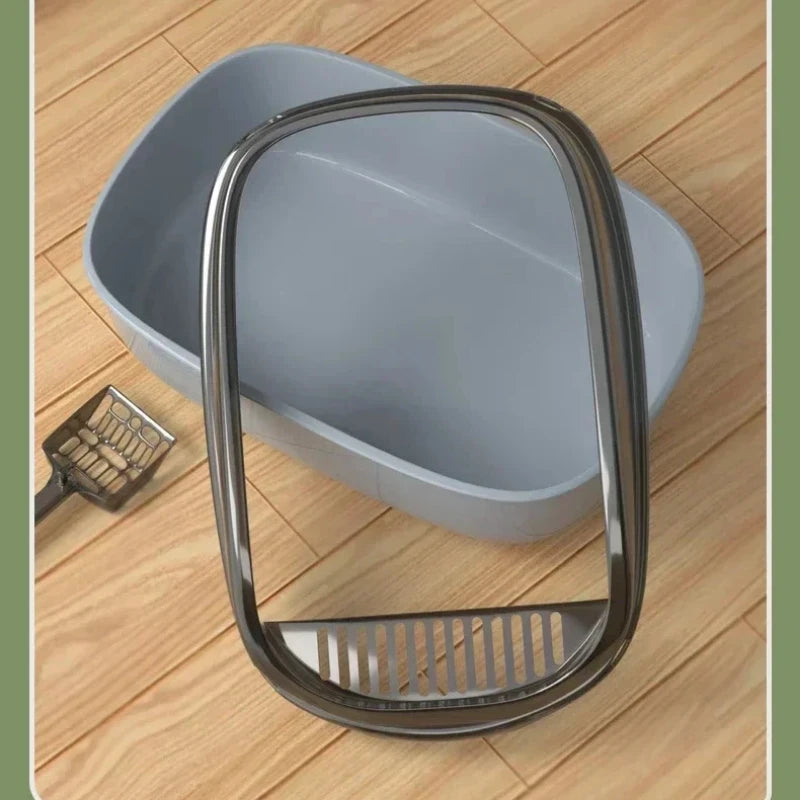 🐱 ARENERO SEMICERRADO PARA GATOS CON DISEÑO ANTISALPICADURAS