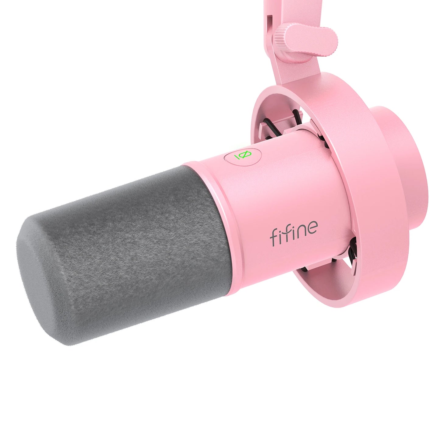 FIFINE Micrófono dinámico USB/XLR con perilla de ganancia/mute táctil/conector para auriculares, micrófono de grabación para PC Tarjeta de sonido Streaming-K688W Blanco
