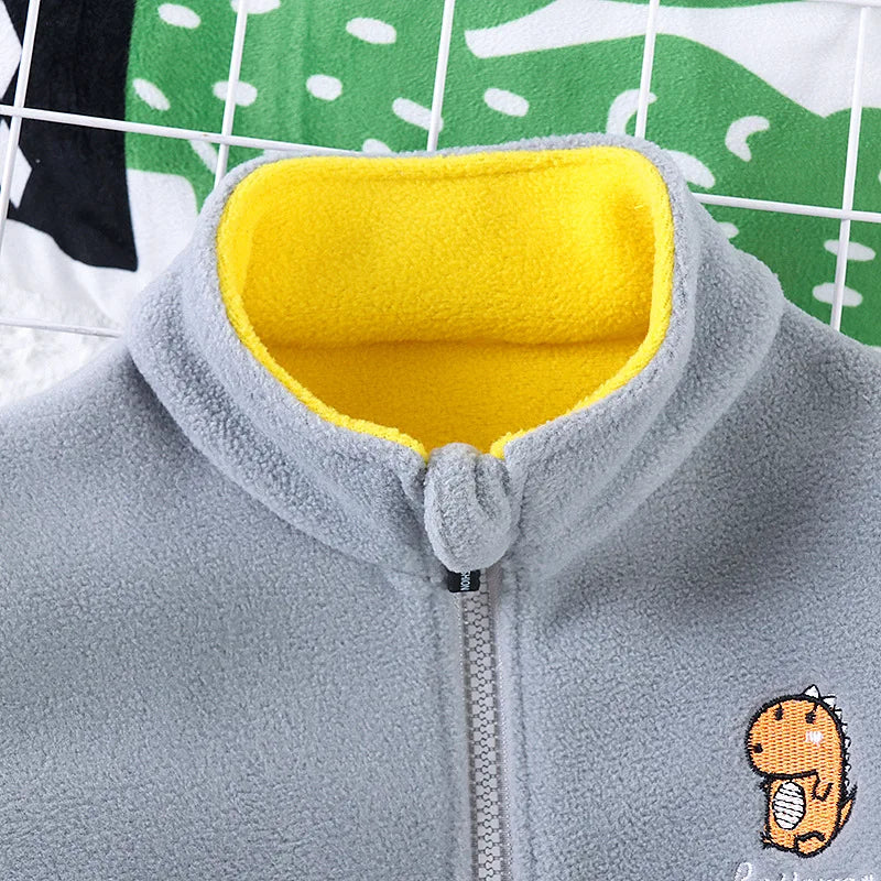 CHAQUETA GRUESA DE CORDUROY CON CIERRE PARA NIÑOS 3 A 6 AÑOS