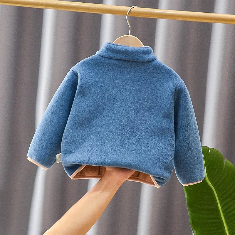 CHAQUETA GRUESA DE CORDUROY CON CIERRE PARA NIÑOS 3 A 6 AÑOS