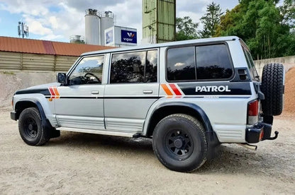 2 uds pegatina de coche para Nissan Patrol Y60 cuerpo decoración lateral izquierda y derecha accesorio de película de vinilo deportivo