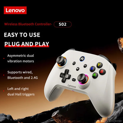 Nuevo controlador RGB inalámbrico Bluetooth Lenovo S02 para Nintendo Switch OLED/Switch Lite/PC/Mobile Gamepad Joystick multifunción