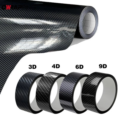 Pegatina de coche 3D 4D 5D 6D 9D vinilo de fibra de carbono protección autoadhesiva pegatina impermeable para accesorios de personalización de automóviles de motocicletas
