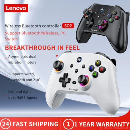 Nuevo controlador RGB inalámbrico Bluetooth Lenovo S02 para Nintendo Switch OLED/Switch Lite/PC/Mobile Gamepad Joystick multifunción
